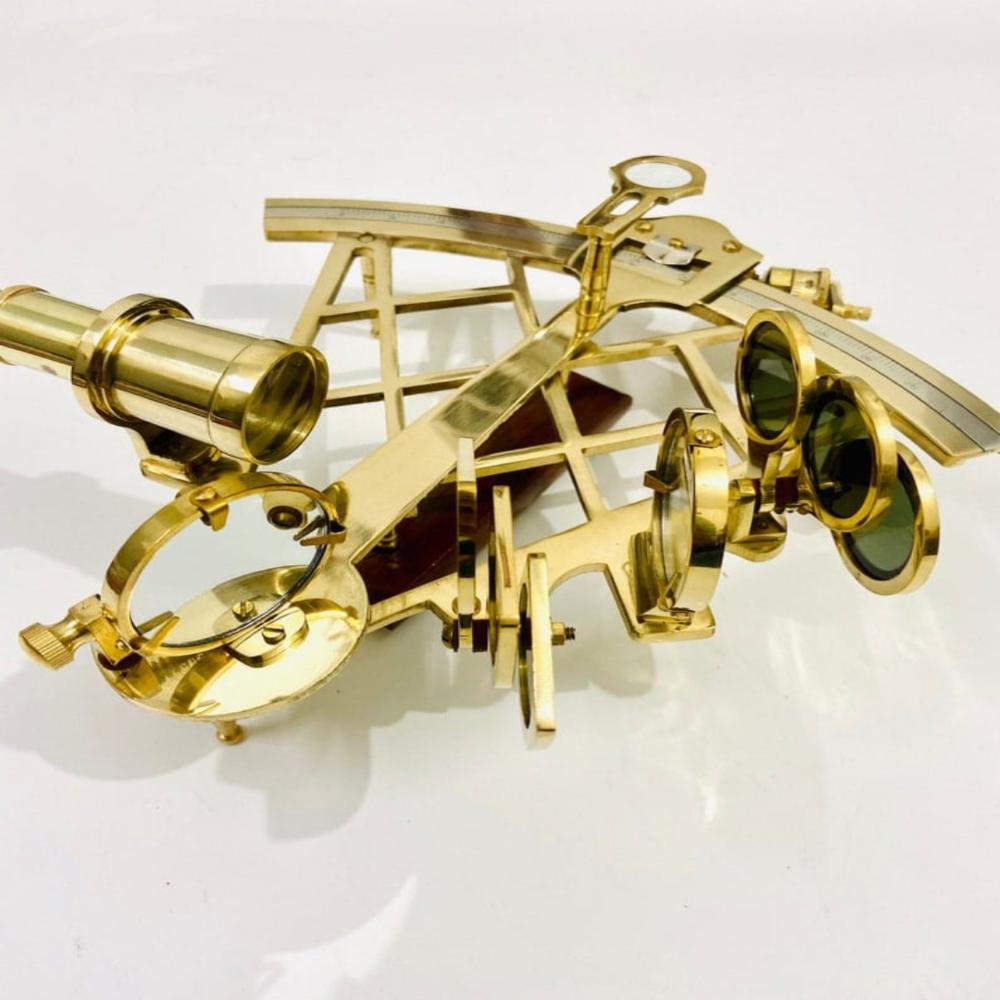 Морской секстант из латуни – 27,94 см, рабочий навигационный инструмент