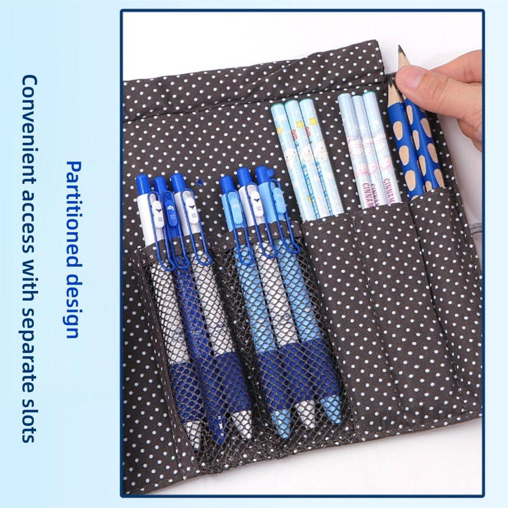 Дизайн ремешка Пенал-шторка Многослойная сумка для канцелярских принадлежностей Простой пенал Студенты