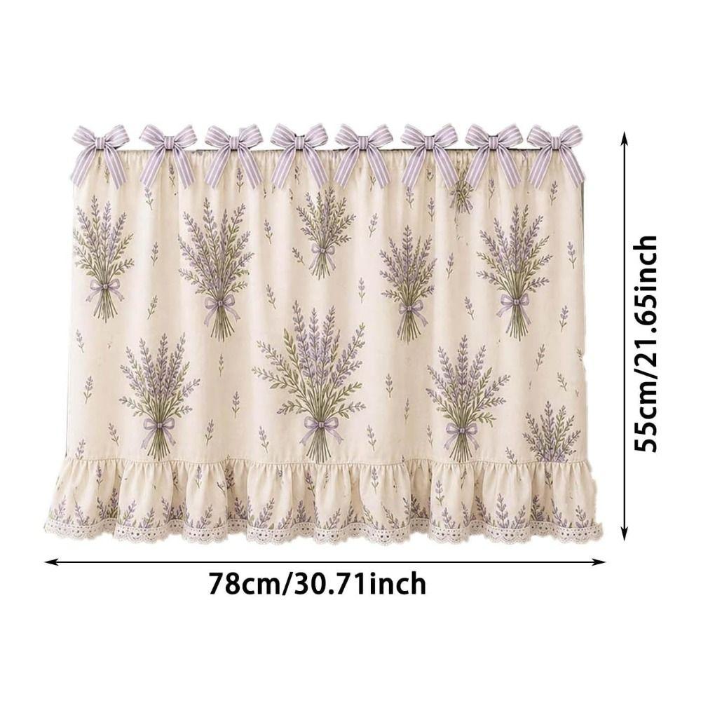 Cotton Blend Stove Cover Skirt Charming Farmhouse Stove Skirt Rustic Oven Curtain  Kitchen Decor
