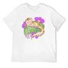 Leopard Gecko With Orchids T-Shirt Vintage Customs Design Your Own Blacks Blue Archive Black T Shirts For Men