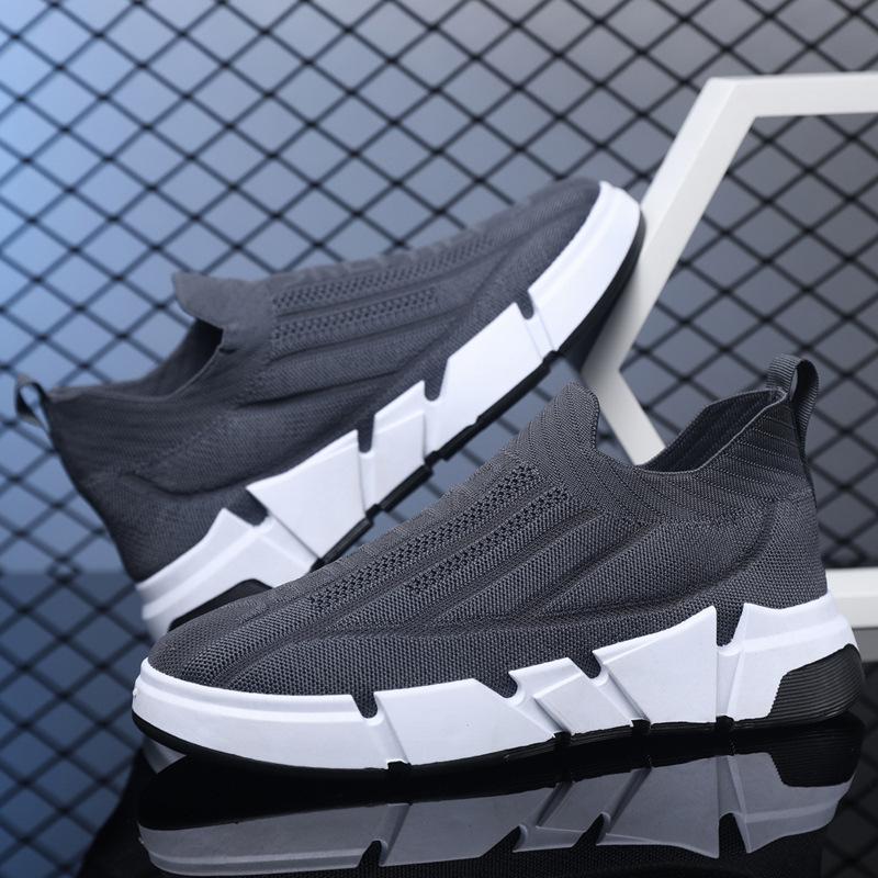 2024 Весна и осень сезон новые мужские спортивные и досуговые сетчатые дышащие корейский стиль модные мужские кроссовки большого размера