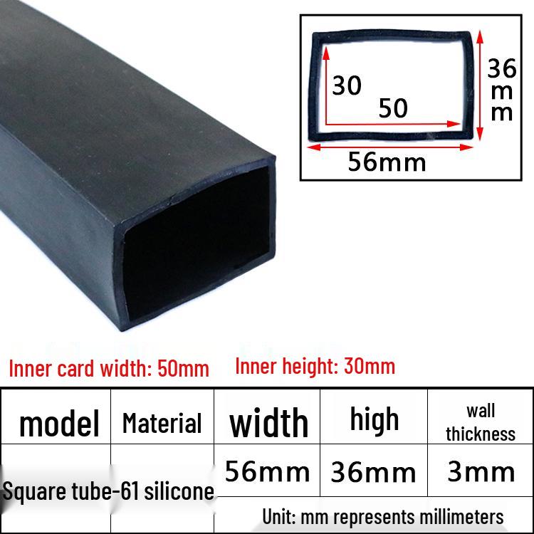 High-Temperature Resistant Silicone Square Tubing: Durable, Customizable, Aging-Resistant Rubber Sheath and Hollow Sealing Strip.