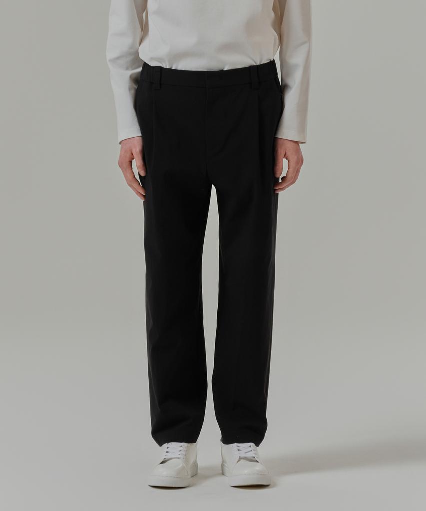 MINDBRIDGE [Couture] Cotton-Like Relaxed Fit One-Tuck Full Elastic Waist Pants - 2 Colors Mypt6170