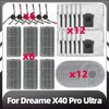Compatible for Dreame X40 Pro Ultra Replacement Side Brush HEPAA Filter Mop Pads Dust Bags Spare Parts Accessories