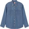 Levis Винтажная Повседневная Удобная Джинсовая Рубашка на Пуговицах с Длинным Рукавом Женские рубашки A7244-0075