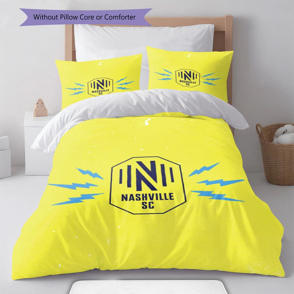 Nashville SC Pattern Bedding Set Quilt Cover Pillowcase Home Decor Gift (1 * duvet cover + 2 * pillowcase, without core)