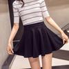 New Summer Women's Style Korean Skirts Fashion Sexy Girl Mini Elastic Pleated Skirt for Female
