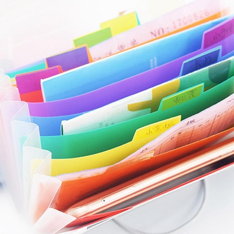 Папка-орган Rainbow Bag, пластиковая веревка для переплета, офисная, A6, мини-сумка для счетов, 13 отделений, держатель для хранения, сумка для хранения