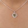 Green Amethyst Gemstone 925 Sterling Silver Jewelry Zircon Bridal Pendant 0.84" CZP-14-13
