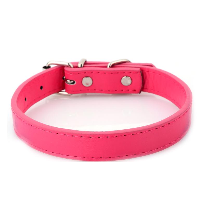 Ошейник для собаки из ПУ кожи: Мульти-спецификация, Простой дизайн, Плоское кольцо на шею для питомца, Разноцветные варианты