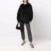 Y-3 FW21 Логотип бархатный однотонный свитшот с круглым вырезом унисекс свитшот черный HB3339