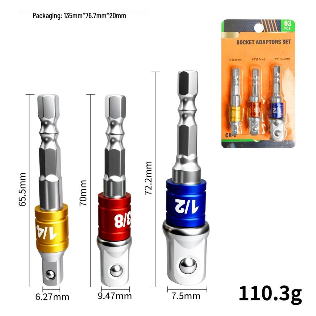 Compact Dual-Function Self-Locking Screwdriver Bit Extension Rod