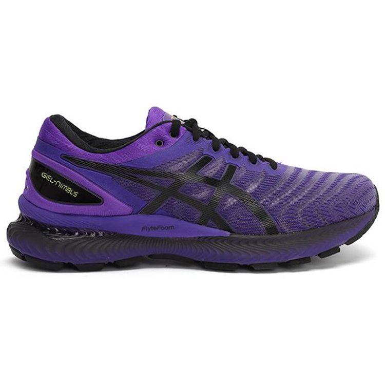 Asics Gel-Nimbus 22 Модные Удобные Тканевые Низкие Кроссовки для Марафона Мужские кроссовки Фиолетовый Черный 1011B087-500