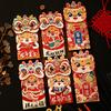 4Pcs Red Envelope Chinese New Year Red Packet Cute Cartoon Dragon Design Good Luck Money Envelope for Festive