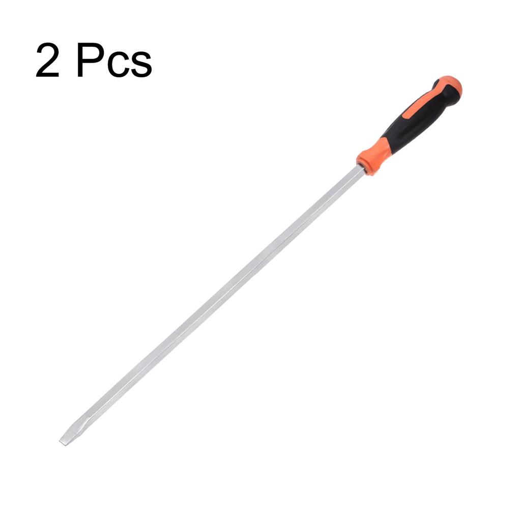 Uxcell 12mm Flat Head Impact Demolition Screwdriver with 610mm Straight Handle for Repair 2pcs Industrial/Automotive