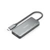 USB Hub - AISENS - A109-0945 - 1xUSB-C PD 100W - 1xUSB-C USB3.0 - 3xUSB-A USB2.0 - Grey