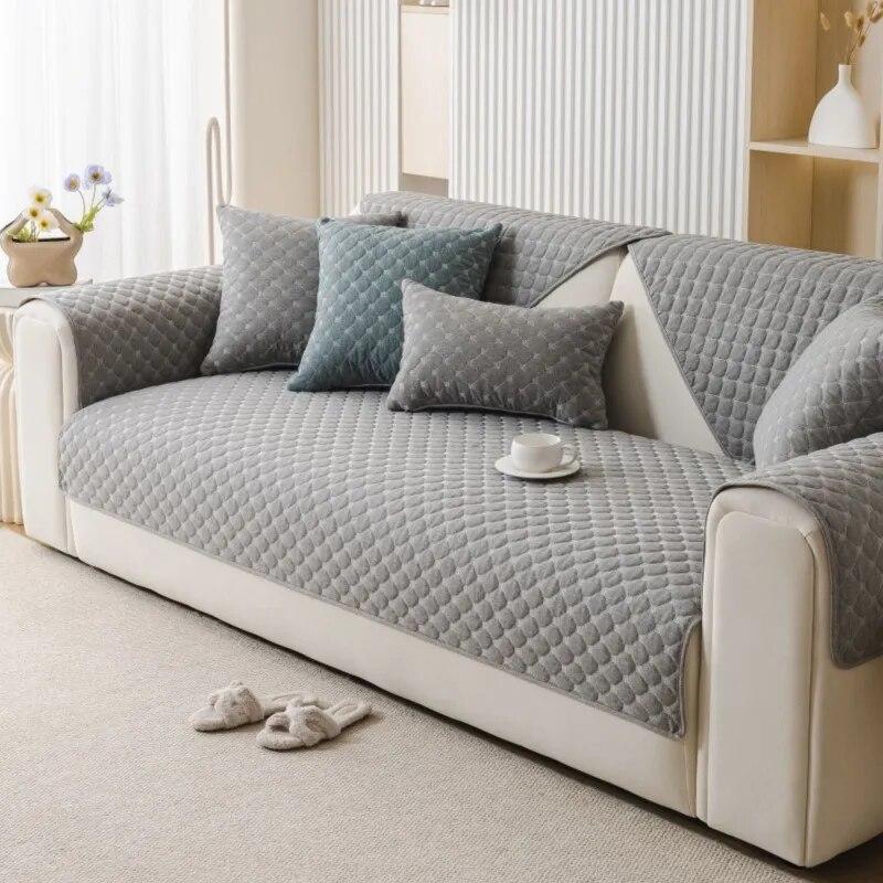 Living Room Anti-slip Couch Furniture Protection Cover Mat Universal Cotton Linen Sofa Slipcover Luxury Sofa Couch Covers