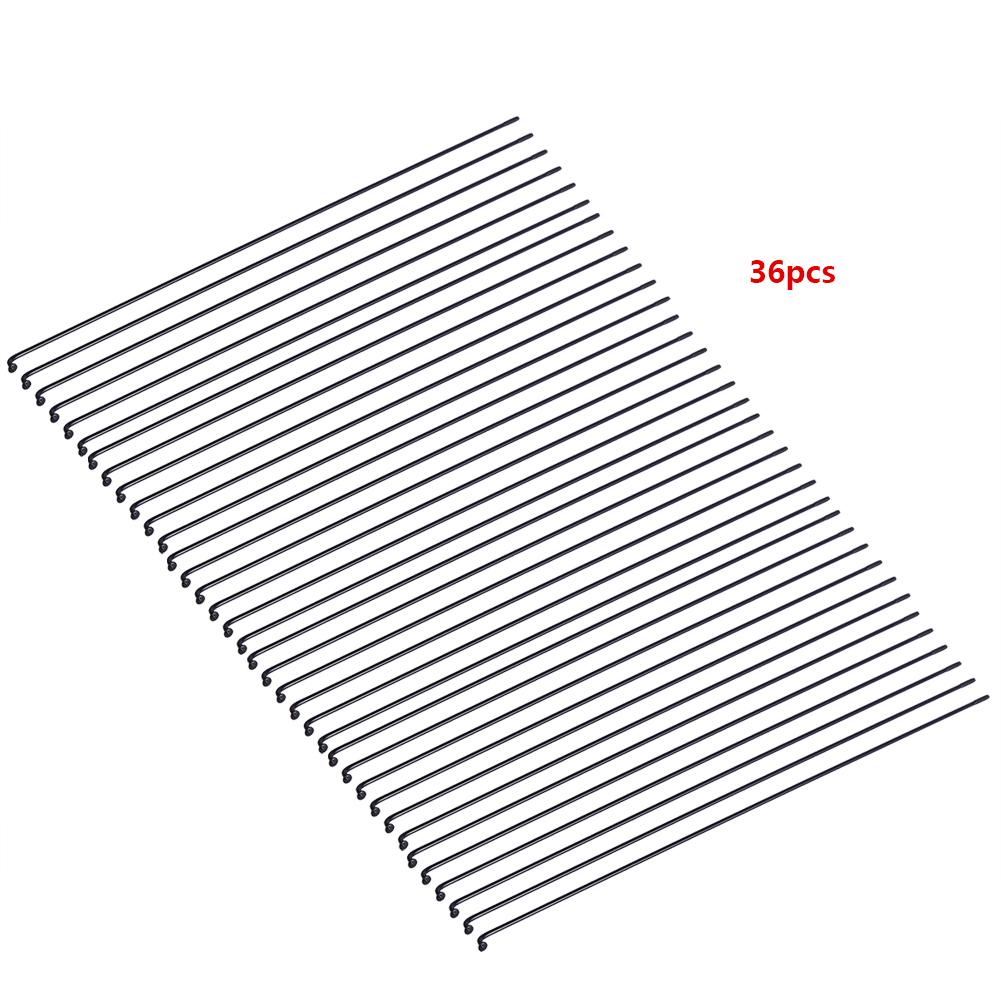 Набор 36 шт. Стальные спицы для горного велосипеда с ниппелями, черные, 261 мм