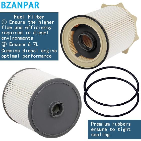 Fuel Filters For Ram 2500 3500 4500 5500 6.7 Cumm Diesel, Fuel Filter For      2024 Dodge Ram 6.7 Diesel, Fuel Filter Water Separator Set Replace