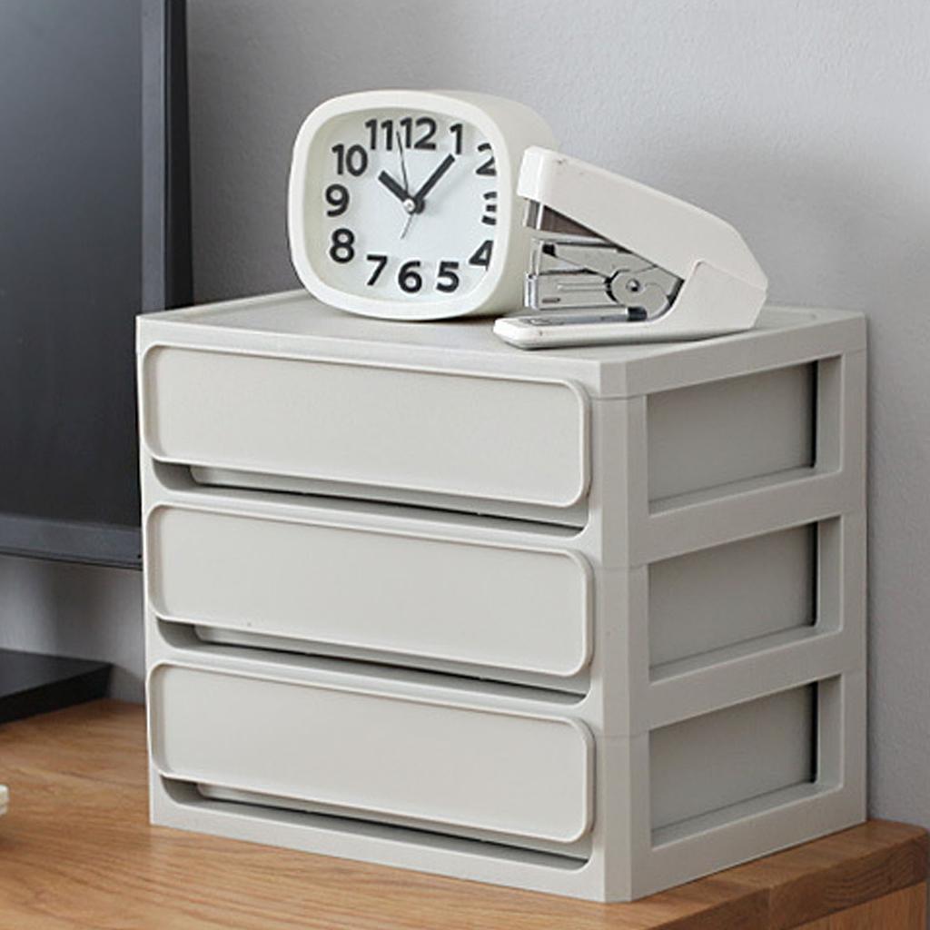 Storage Drawer Multi Layers Stackable Dustproof Desktop Storage Box Organizer for Student Dormitory Home Cosmetics 3