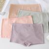 Women Underpants Slim Fit Solid Color Elastic Waistband Mid Waist Good Breathability Lady Boxers Female Daily Underwear