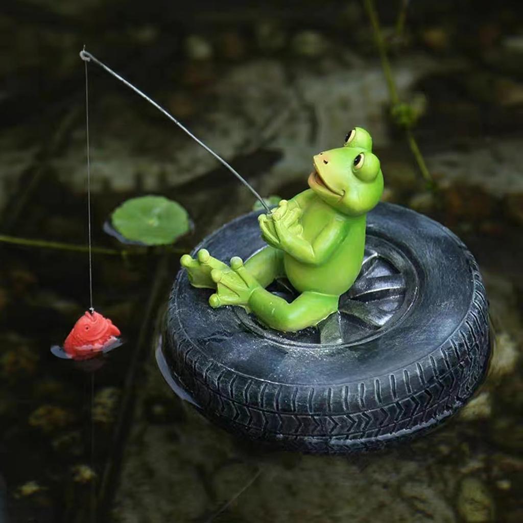 Миниатюрное украшение для сада фей, статуя, фигурки лягушек, плавающий пруд, аквариум, ландшафтный орнамент, домашний декор для улицы