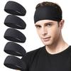 12cm Wide Hair Hair Stays In No Set of 5 Men's Headbands, Sweat-Blocking, Sports, Styling, Bandana, Turban, Soft, Place, Tightness,