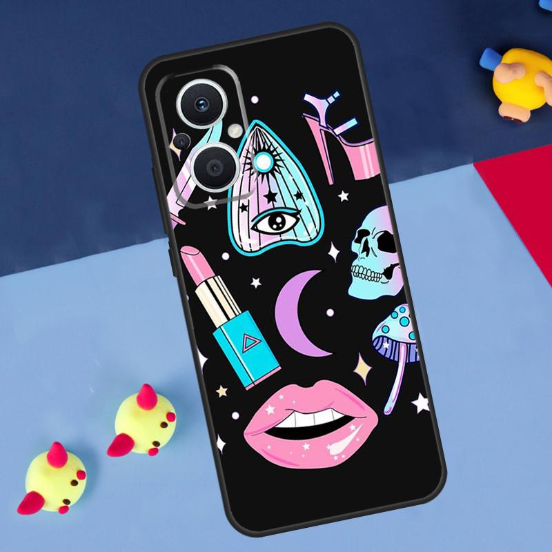 Девочковый Пастельный Ведьма Гот Для OPPO Reno 14 13 12 11 10 Pro 11F 12F 13F 14F 7 8 Lite 8T OPPO Find X9 X5 X6 X8 Pro Чехол
