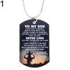 Моему сыну, я люблю тебя, письмо, военная собачья бирка, подвеска, ожерелье/брелок, подарок