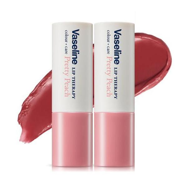 Vaseline Lip Therapy Color + Care Pretty Peach 4.2g Duo Pack