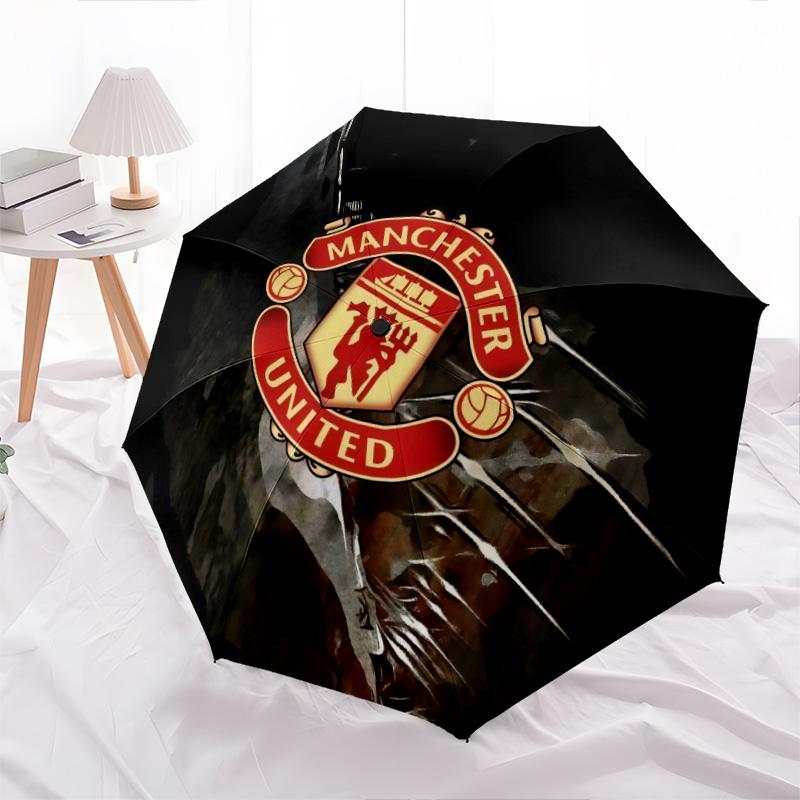 Man United3pattern, automatic folding umbrella, portable and foldable design, 8 ribs, a Christmas or birthday gift.