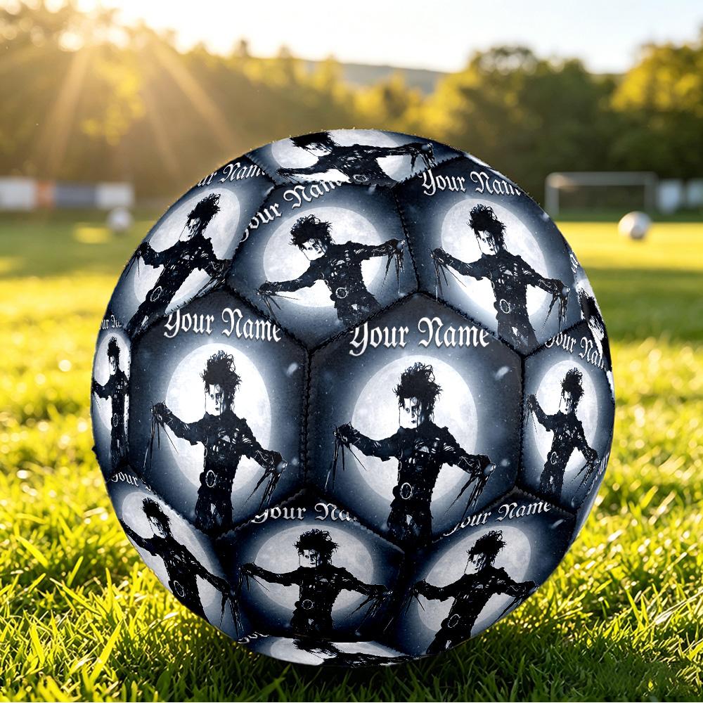 Size 5 FootballEdward Scissorhands Durable PU Soccer Ball for Sports Training Outdoor Competition