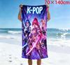 1 шт. Милый Чиби K-POP Аниме Девушки Пляжное Полотенце Микрофибра Быстросохнущее Кавайное Полотенце для Ванны Для Бассейна Пляжа Путешествий Подарок для Фанатов Kpop