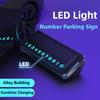 Номерной знак автомобиля на солнечной энергии, светодиодное освещение, временная парковочная карта, скрытые таблички, остановка парковки, несколько номеров, парковочные гаджеты