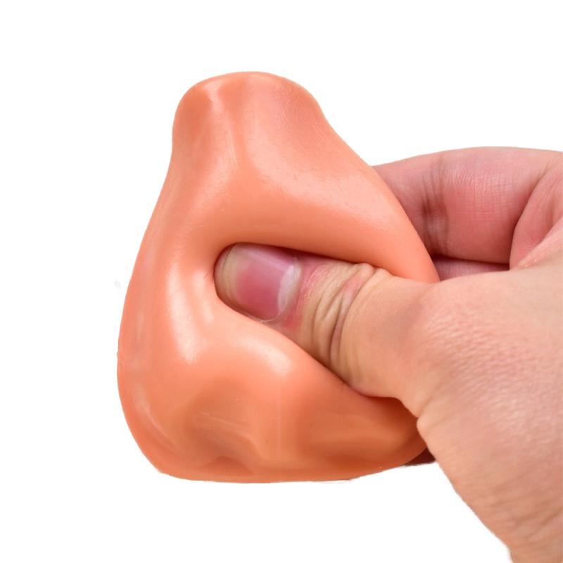 Забавные игрушки-пищалки в форме носа Super Soft Human Nose Fidget Toy Креативные игрушки для снятия стресса Липкие игрушки Подарки для друзей