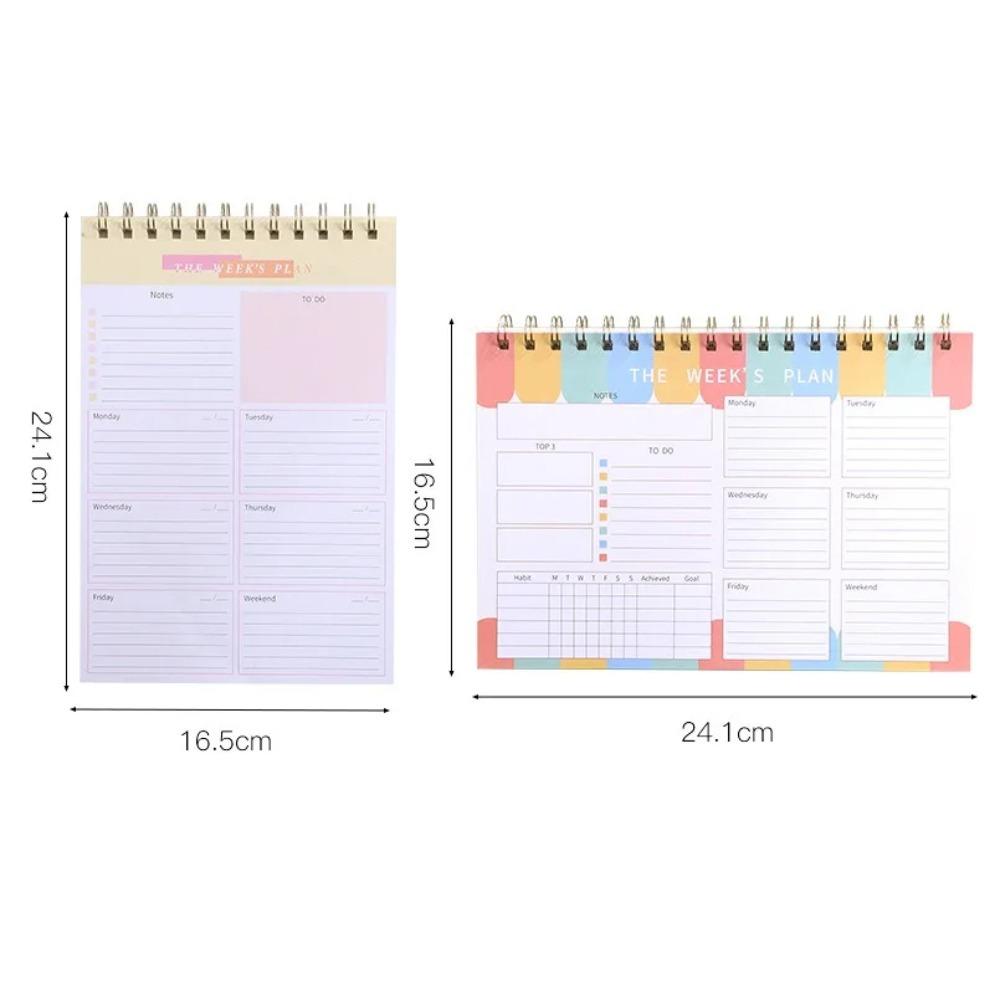 Plan Book To Do List Notebook Stationery Weekly Planner Notebook Schedule Book  Daily Plan