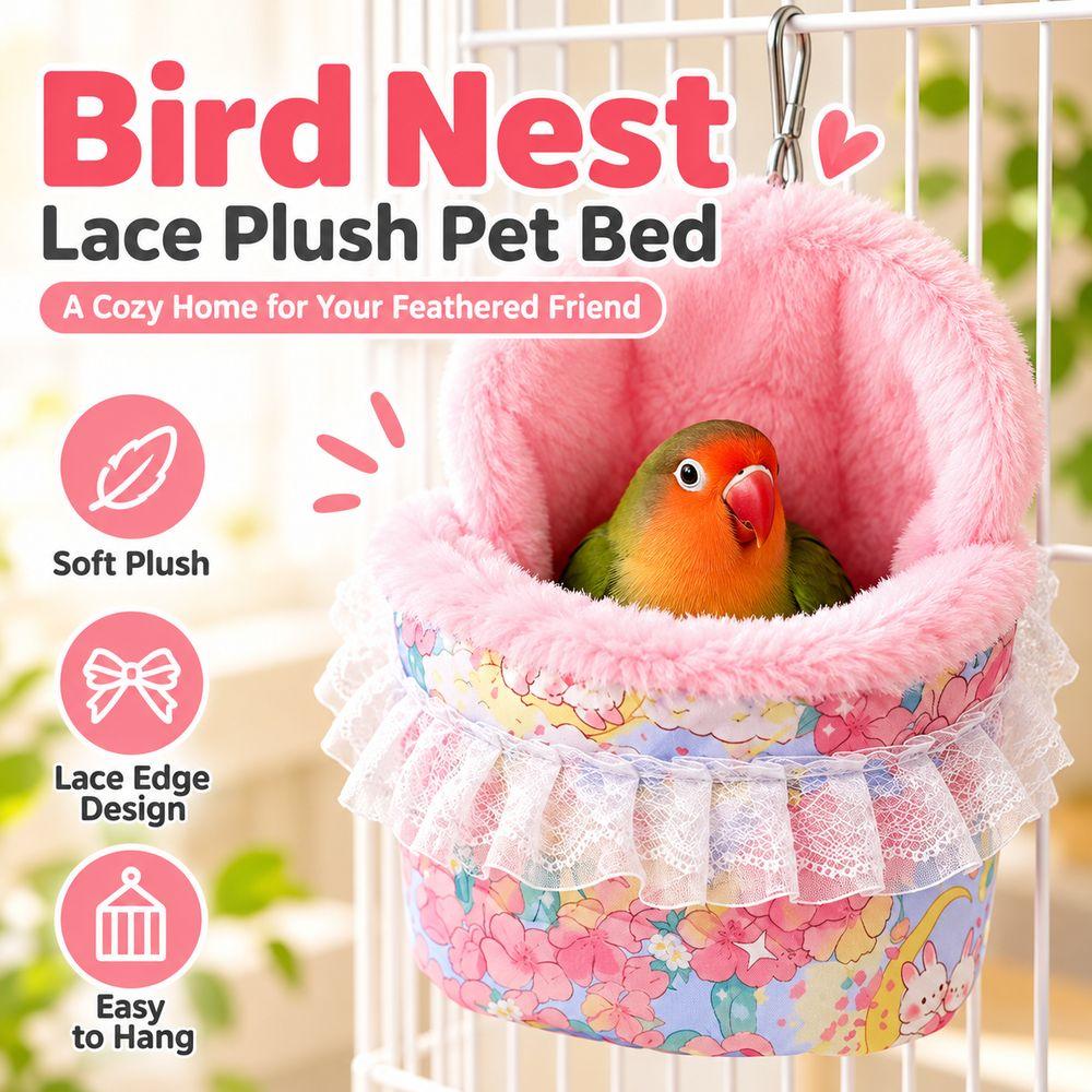 Warm Bird Sleeping Bag Small Pet Bed for Parakeet Cockatiel Lovebird Small Animal Cage Decor
