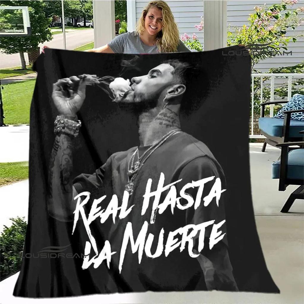 Пледы с принтом рэпера Anuel AA Фланец Теплый плед мягкий и удобный домашний дорожный плед для кровати пледы для пикника подарок на день рождения