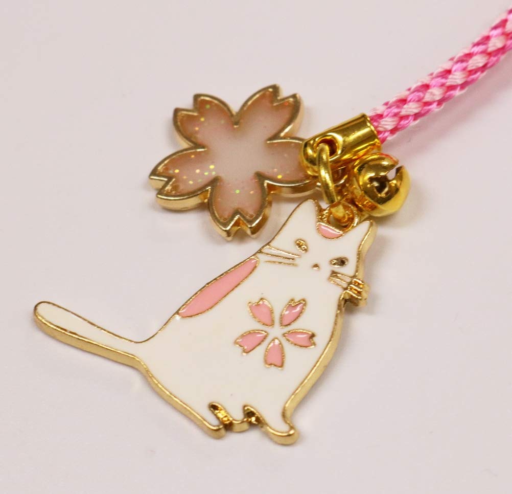 Matsumi Crafts Made in Japan Нэцкэ xx 10 см Epo Cherry Blossom White Animal Cat 0,5 2,8