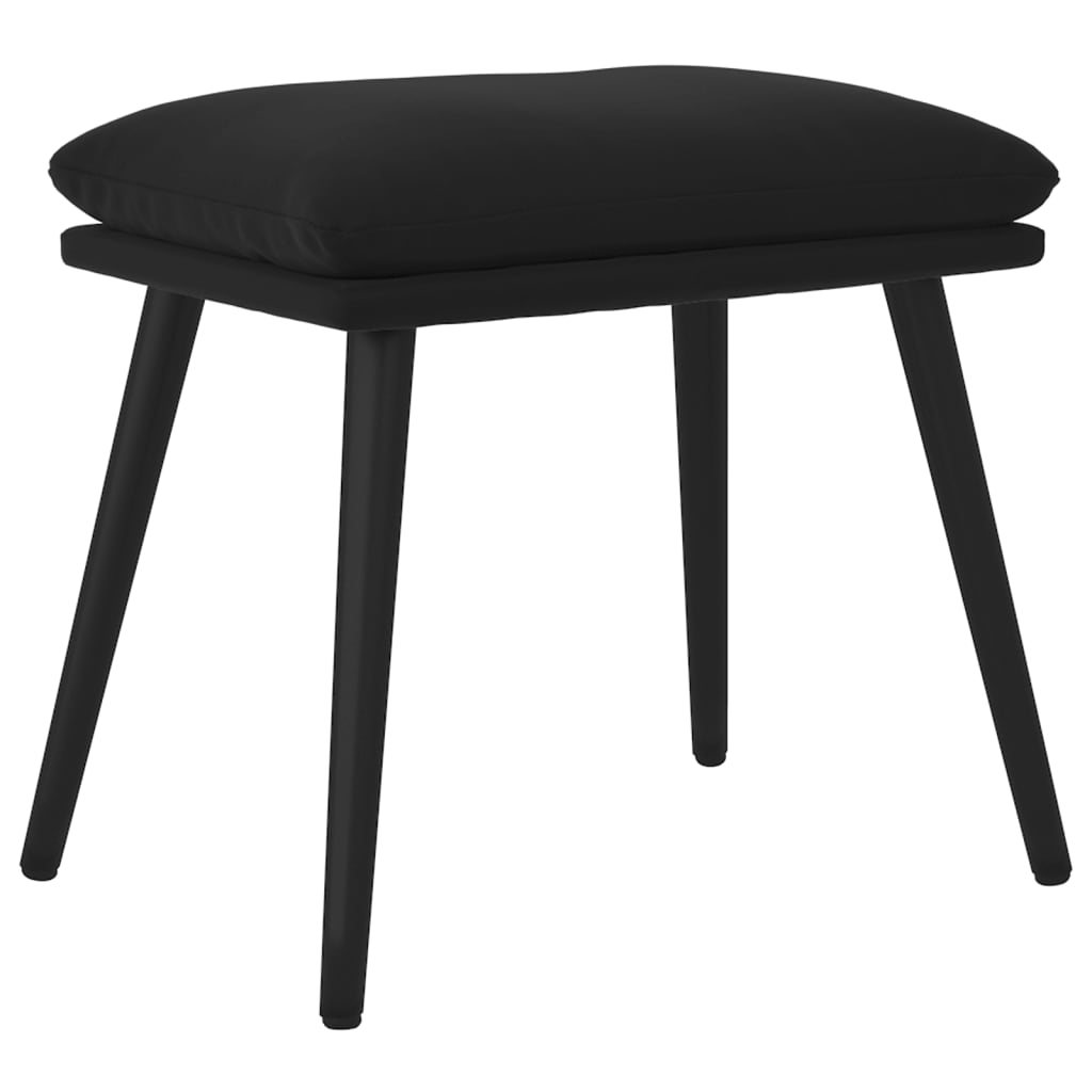 Footstool Black 45x29.5x35 cm Velvet