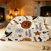 Flannel Fleece Throw Blanket, Soft Warm Machine Washable Halloween & Christmas Home Office Decor, Cozy Holiday Nap Blanket