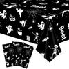 Halloween Tablecloth Spooky Ghost Printed Plastic Tablecloth Waterproof Indoor Outdoor