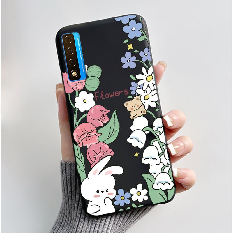 New Casing For TCL 20 5G 20S 20L 20L+ Flower Pattern Shockproof Cover For TCL 20 SE Fashion Cartoon Design Soft Black Case