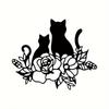 1 шт. Металлический знак «Любитель кошек» с цветочным настенным искусством для любителей домашних животных, стильный декор для дома и комнаты, уникальный металлический настенный художественный акцент