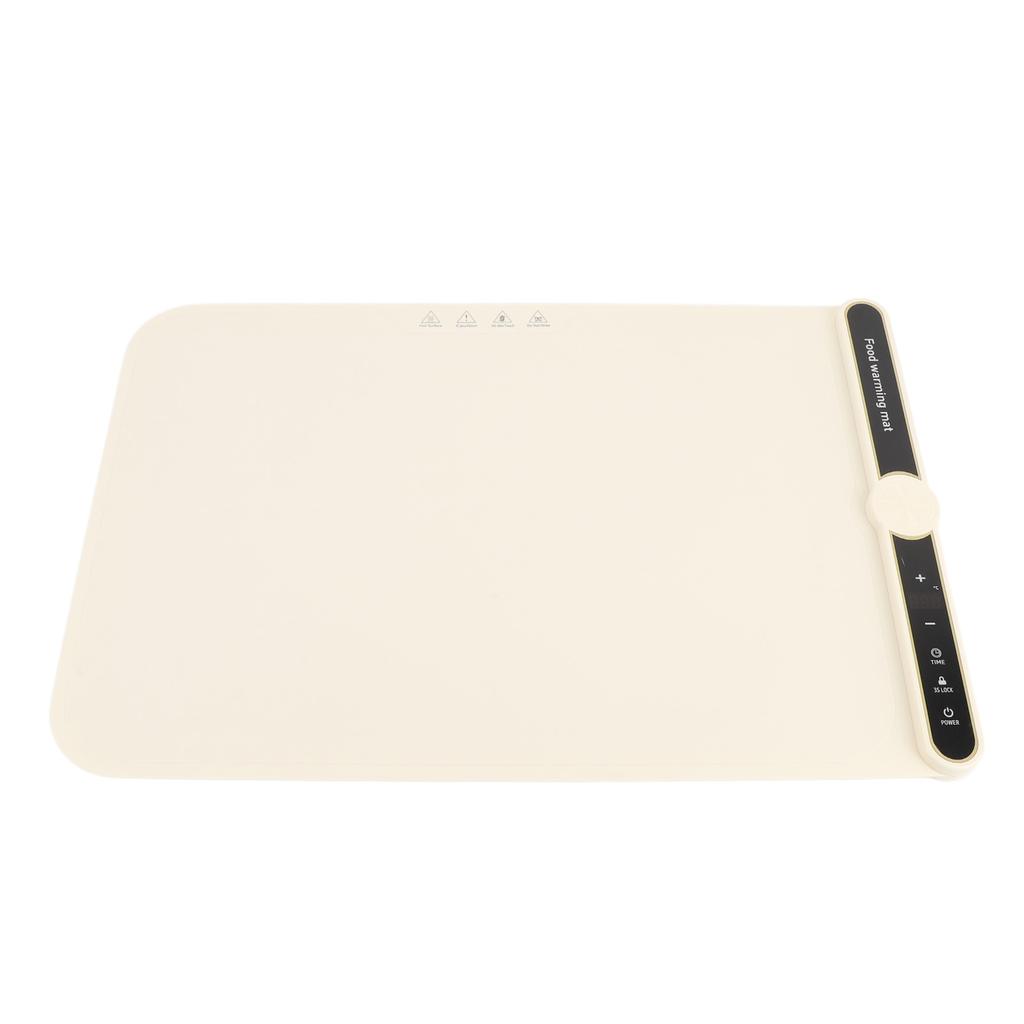 Подогреваемый коврик для еды 330 Вт, нагрев всей поверхности за 8 секунд, 9 настроек температуры, время 6 часов, блокировка от детей, селфи