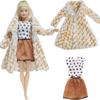 1/6 Doll Coat with Fashion Outfits Dress Daily Winter Clothes for 30cm Dolls Girl Toy 30cm Dollhouse Accessories(NO DOLLS)