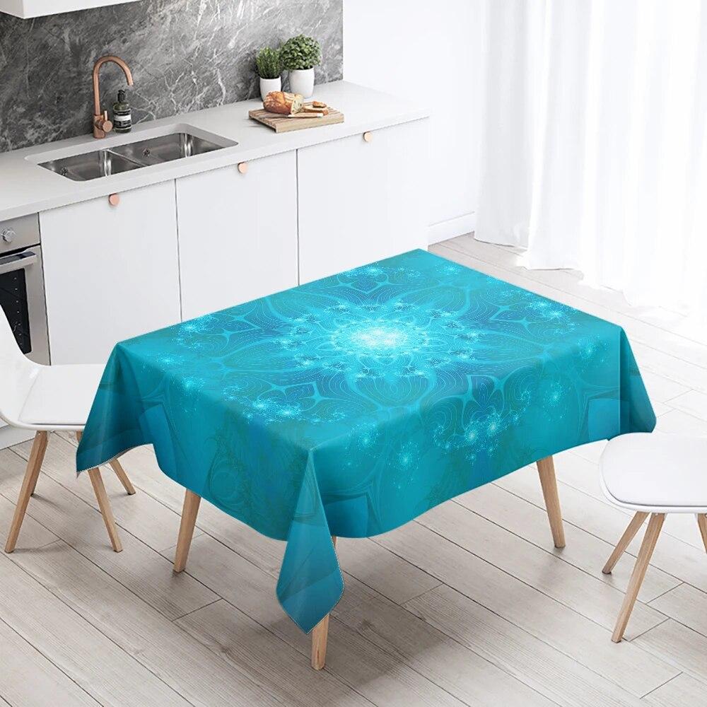 Водонепроницаемая скатерть с принтом мандалы, свадебная вечеринка, украшение для ресторана, прямоугольный кухонный стол