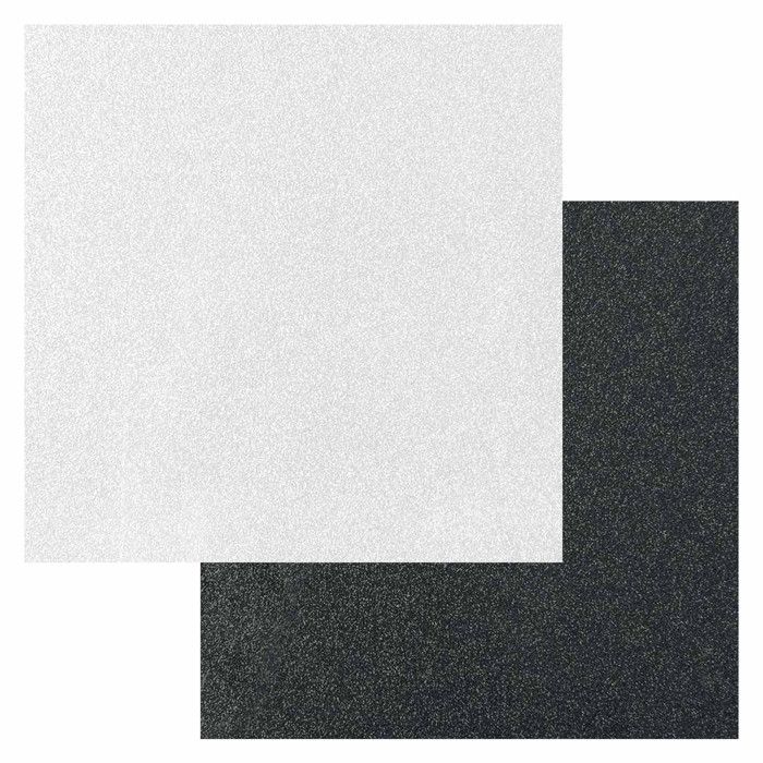 2 rouleaux thermocollants pailletés 61 x 14 cm - noir, blanc