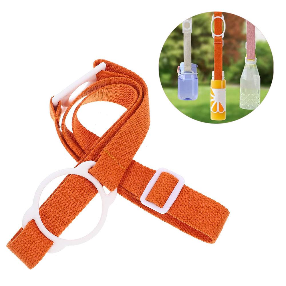 Children's Portable 2-in-1 Water Bottle with Lanyard Hook - Cotton & Polyester Cross-Body Design