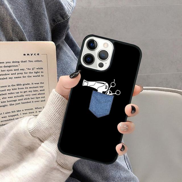Hair Stylist Scissors Phone Case Cover for iPhone 17 Air 16 16e 15 13 14 11 12 Pro Max Plus coque fundas Shell